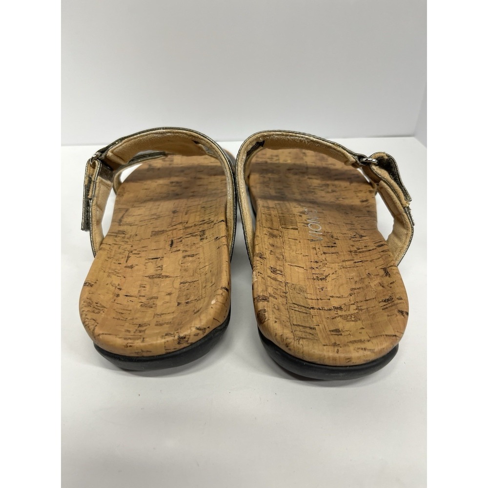 Vionic | Woman's Viviana Embellished Metallic Bronze Cork Footbed Sandals, 9Wide - Picture 9 of 9